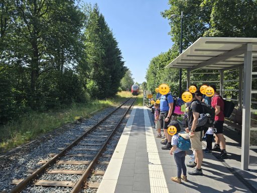 Warten auf den Zug